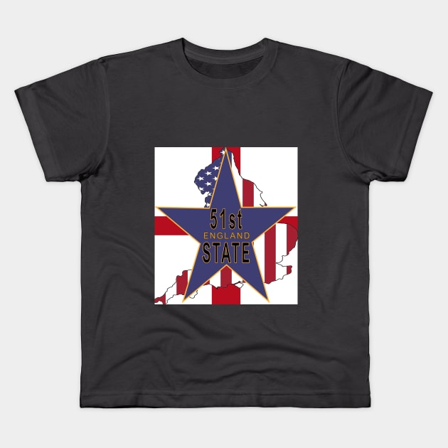 51st State of America Kids T-Shirt by Badsy